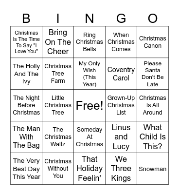 (a) xmas Rd 2 Bingo Card