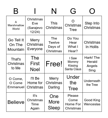 (a) xmas Rd 3 Bingo Card