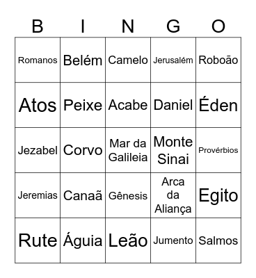 bingo bíblico Bingo Card
