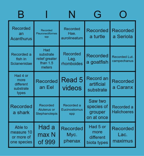 Video BINGO Card