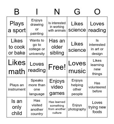 PEP Bingo Card Bingo Card