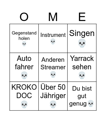 OME TV CRASHOUT BINGO Card