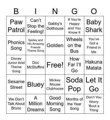 Hangout Bingo Card