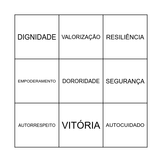 BINGO DA MULHER EMPODERADA Bingo Card