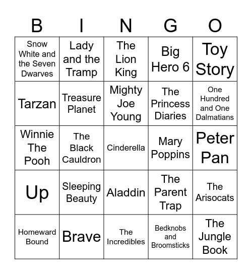 Do You Even Disney? Bingo Card