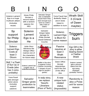 Walpurgishnacht Bingo Card