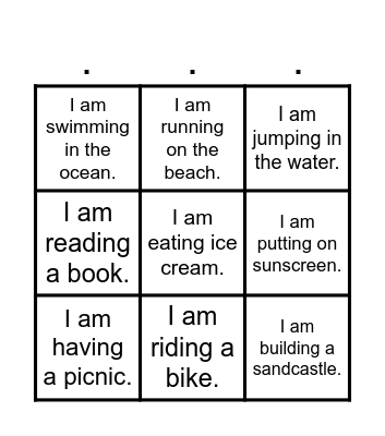 Summer Bingo! Bingo Card
