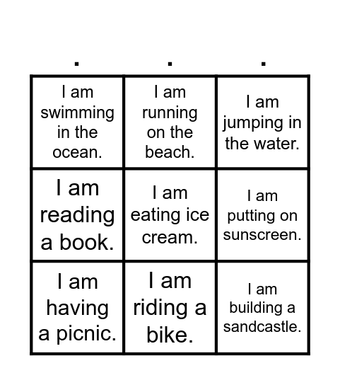 Summer Bingo! Bingo Card
