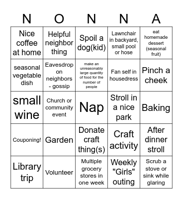 Summer Maxx Bingo Card