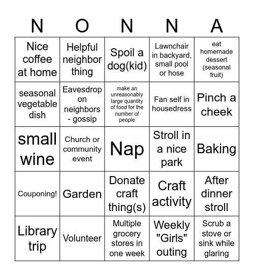 Summer Maxx Bingo Card
