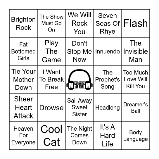 QUEEN! Bingo Card