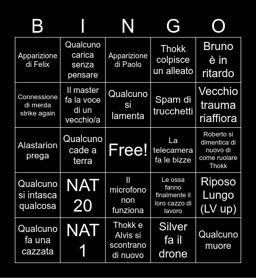BORAVINGO Bingo Card