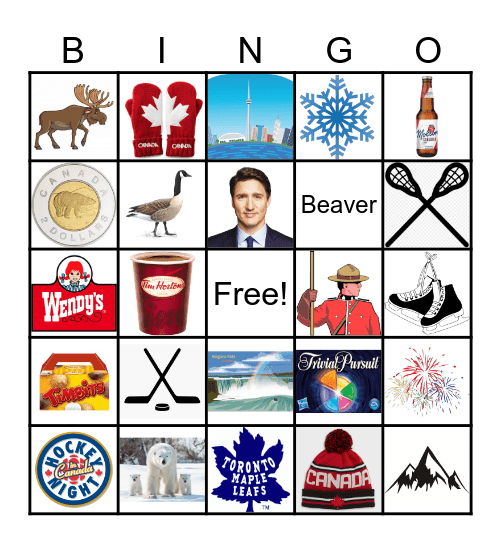 Happy Canada Day Bingo Card