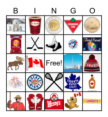 Happy Canada Day Bingo Card
