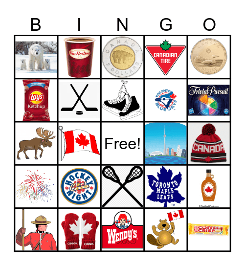 Happy Canada Day Bingo Card