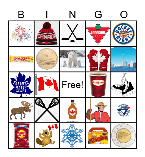 Happy Canada Day Bingo Card