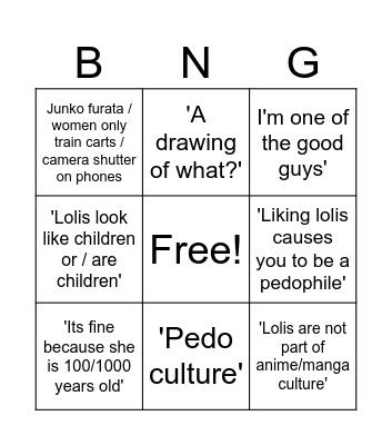 Loli bingo Card