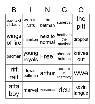 peter's interests Bingo Card