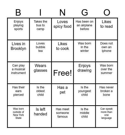 STEM Bingo Card