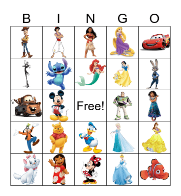 Disney Bingo Card