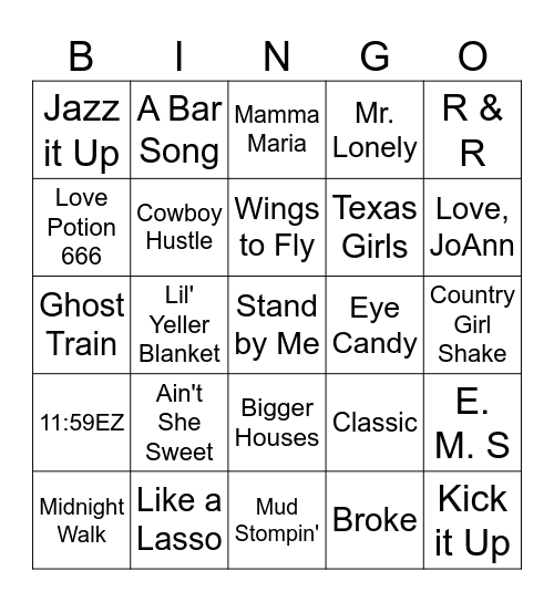 Lingo Dingo Bingo Card