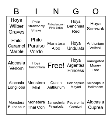 Rare Friends Bingo Card