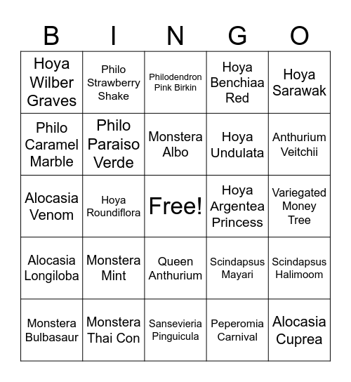 Rare Friends Bingo Card