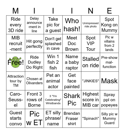 You're Souls Are... Bingo Card