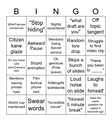 Janos Bingo! Bingo Card