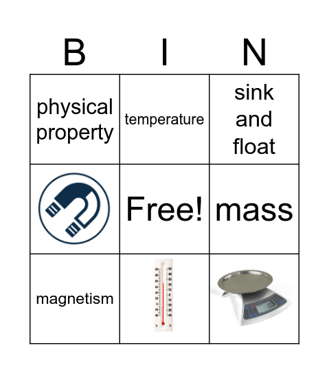 Properties of Matter_3.6A Bingo Card