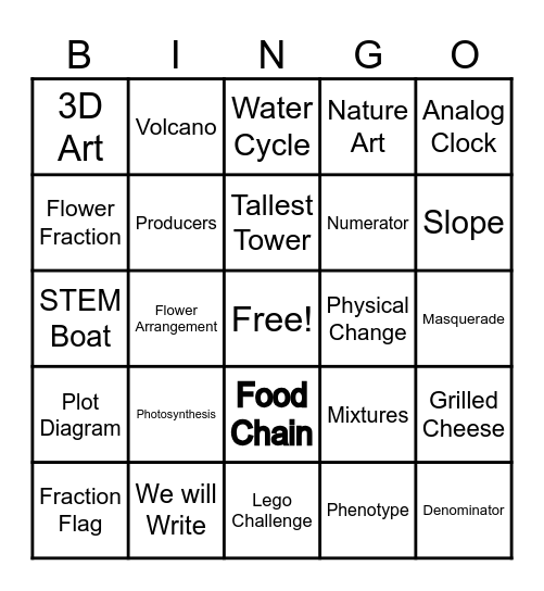 SUMMER BINGO Card