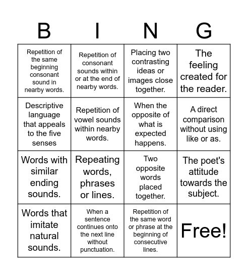 Bingo Card