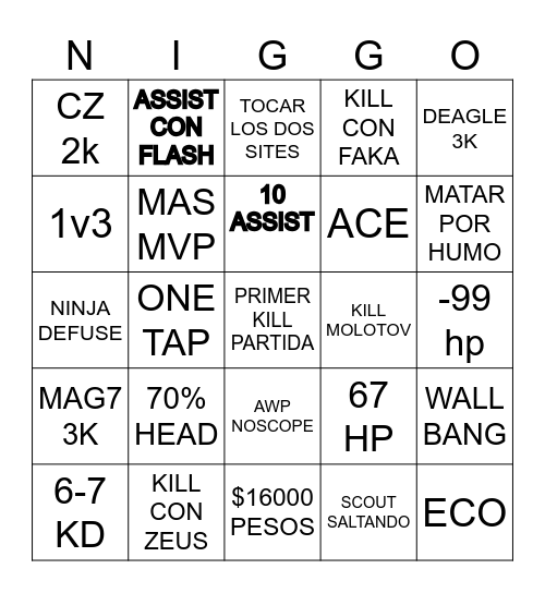 BINGO Card