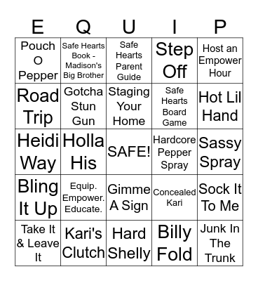 Damsel In Defense Bingo Card