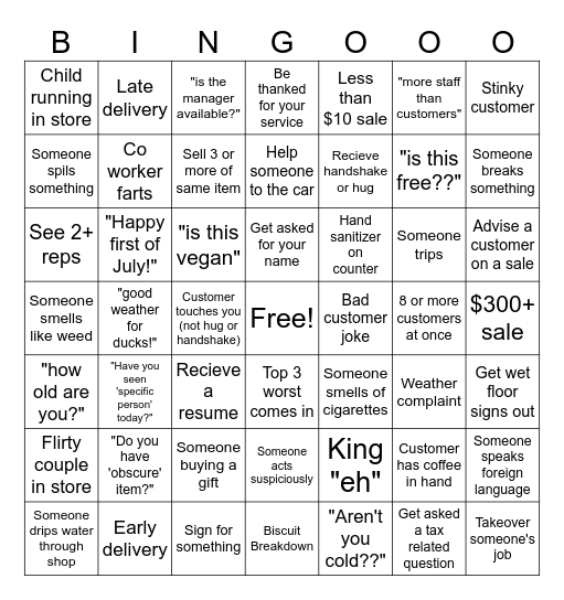 Kingo Bingo Card
