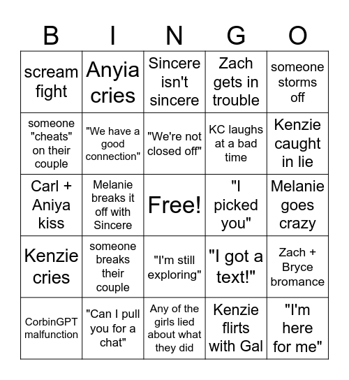 MOVIE NIGHT BINGO Card