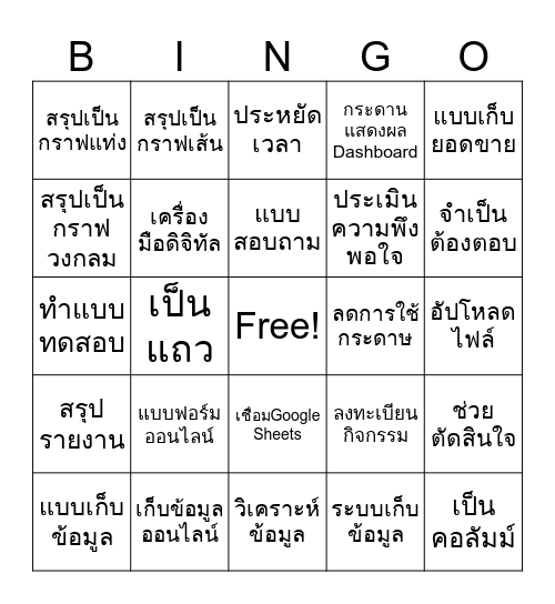 Google Form Bingo Card