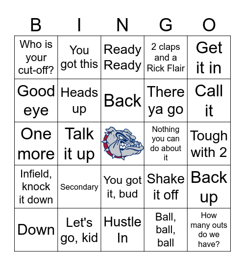 BINGO AT THE BALLPARK Bingo Card