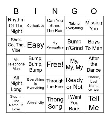 R&B: From The Group To The Spotlight Bingo Card