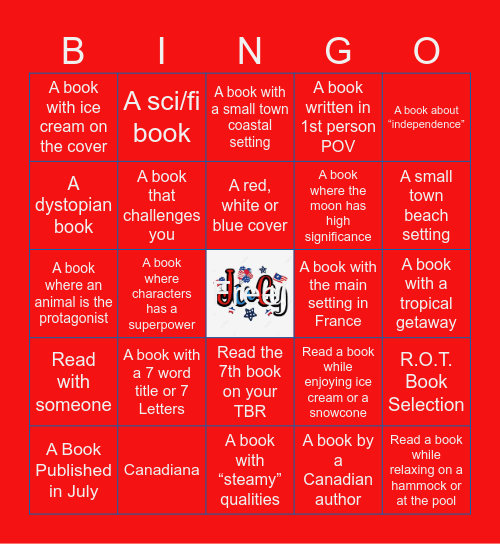 July R.O.T. Book BINGO Card