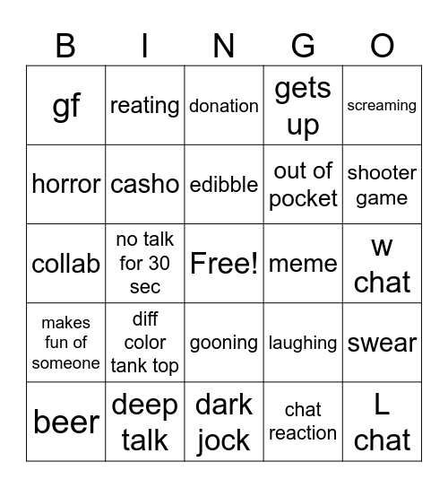 joo bart Bingo Card