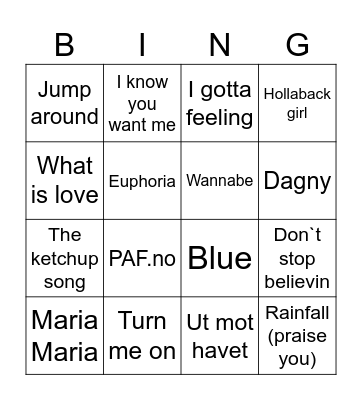 DJ HOT SHOT Bingo Card