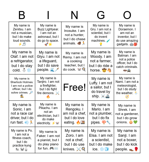 B10 L9My name is Shrek. I am not a gardener, but I do grow onions. 🧅💚 Bingo Card