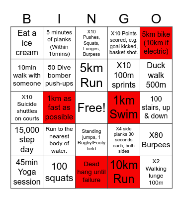Fitting this in ya Bingo Card