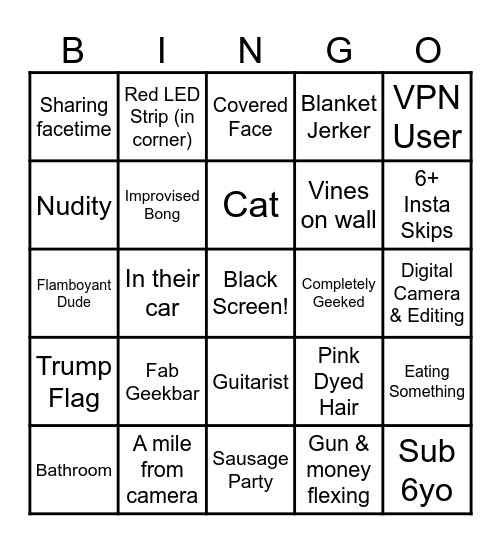 OMINGO Bingo Card
