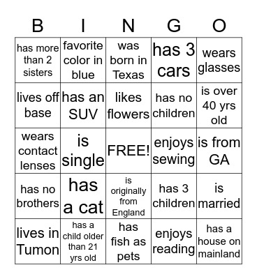 P W O C Retreat Bingo Card