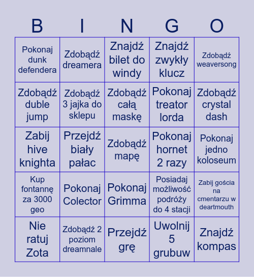 HK 113321 Bingo Card