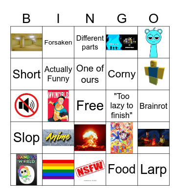 My Movie Bingo Card