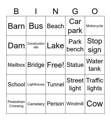 GeoGuessr Bingo 1 Bingo Card