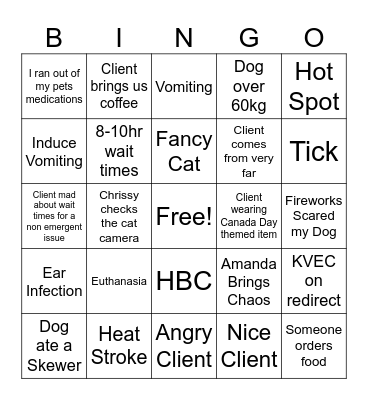 Canada Day! Bingo Card